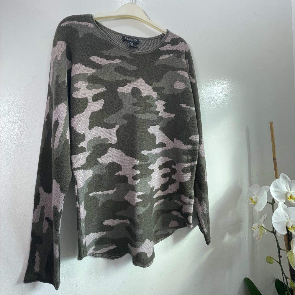Green Camo Sweater by Rachel Zoe in Large